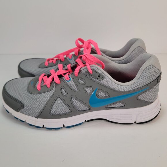 Nike Men's Size 11 Running Shoes Gray Blue Revolution 2 Sneakers-EUC - Picture 5 of 11